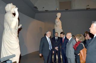 Il Presidente Giorgio Napolitano all'inaugurazione della mostra &quot;Augusto&quot; allestita alle Scuderie del Quirinale