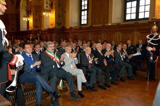 Il Presidente Giorgio Napolitano nel corso del Convegno dal titolo &quot;Cultura e Mezzogiorno, una nuova strategia per il paese&quot; all'Università degli Studi di Bari &quot;Aldo Moro&quot;