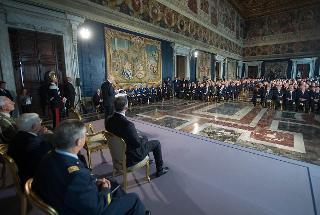 Il Presidente Giorgio Napolitano nel corso della celebrazione del Giorno dell'Unità Nazionale e Giornata delle Forze Armate