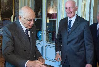 Il Presidente Giorgio Napolitano con Raffaele Squitieri, Presidente della Corte dei conti