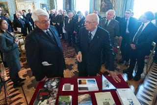 Il Presidente Giorgio Napolitano con il Presidente del CAI Umberto Marini, in occasione dell'incontro con una delegazione del Club Alpino Italiano