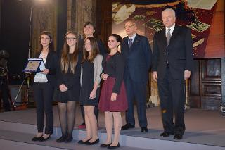 Il Presidente Giorgio Napolitano nel corso della premiazione delle scuole vincitrici della XII edizione del Concorso &quot;I giovani ricordano la Shoah&quot;