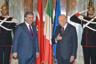 Il Presidente Giorgio Napolitano e il Presidente della Repubblica di Turchia Abdullah Gül