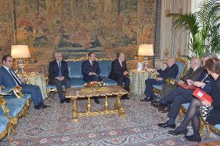 Il Presidente Giorgio Napolitano con S.E. il Signor Mustapha Ben Jaafar, Presidente dell'Assemblea Costituente Tunisina, durante i colloqui