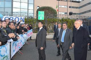 Il Presidente Giorgio Napolitano incontra un presidio di lavoratori della Micron