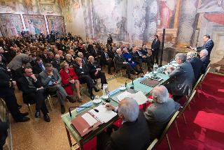 Il Presidente Giorgio Napolitano nel corso della presentazione del libro dal titolo &quot;Emilio Colombo, per l'Italia, per l'Europa - conversazione con Arrigo Levi&quot;
