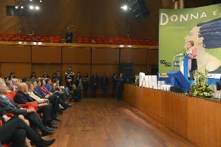 Il Presidente Giorgio Napolitano alla Giornata conclusiva del Convegno organizzato dalla RAI sul tema "Donna è..." promosso in occasione della Giornata internazionale della donna
