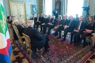 Il Presidente Giorgio Napolitano nel corso dell'incontro con una delegazione della Commissione Affari Costituzionali del Parlamento Europeo