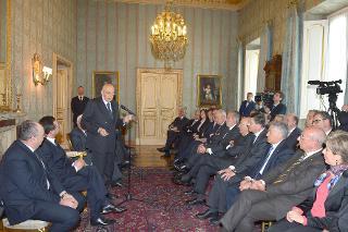 Il Presidente Giorgio Napolitano durante il suo intervento in occasione dell'incontro con la Federazione Italiana delle Banche di Credito Cooperativo - Casse Rurali e Artigiane