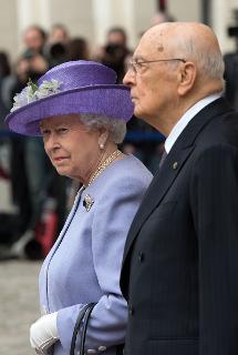 Il Presidente Giorgio Napolitano con S.M. Elisabetta II, Regina del Regno Unito di Gran Bretagna ed Irlanda del Nord