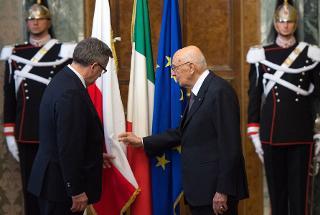 Il Presidente Giorgio Napolitano con Bronislaw Komorowski, Presidente della Repubblica di Polonia