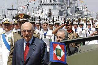 Il Presidente Giorgio Napolitano alla celebrazione della Festa della Marina