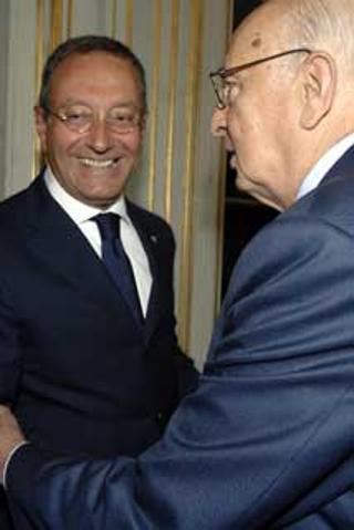 Il Presidente Giorgio Napolitano accoglie Antonio Catricalà, Presidente dell'Autorità Garante della Concorrenza e del Marcato