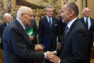 Il Presidente Giorgio Napolitano accoglie Jerry Mateparae, Governatore della Nuova Zelanda