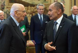 Il Presidente Giorgio Napolitano con Jerry Mateparae, Governatore della Nuova Zelanda