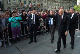 Il Presidente Giorgio Napolitano e il Presidente della Confederazione Svizzera Didier Burkhalter