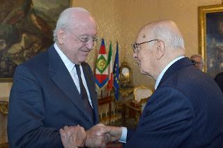 Il Presidente Giorgio Napolitano con il Prof. Andrea Carandini, Presidente del Fondo per l'Ambiente Italiano