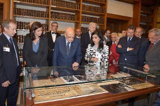 Il Presidente Giorgio Napolitano nel corso dell'inaugurazione della mostra dal titolo:&quot;1943 - 1944. Roma, dall'occupazione alla liberazione&quot;