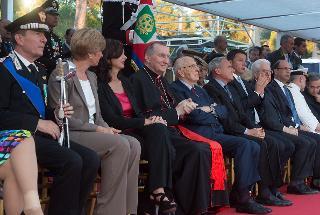 Il Presidente Giorgio Napolitano a Piazza di Siena per la celebrazione del 200° anniversario di fondazione dell'Arma dei Carabinieri