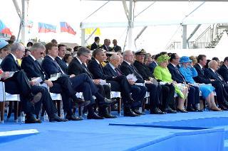 Un momento della cerimonia di commemorazione del 70° Anniversario dello sbarco in Normandia