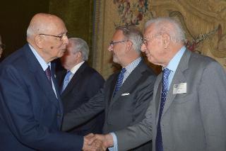 Il Presidente Giorgio Napolitano con l'On. Prof. Luigi Berlinguer in occasione dell'inaugurazione dell'Assemblea generale della Rete Europea dei Consigli di Giustizia e celebrazione del 10° anniversario di Costituzione della Rete