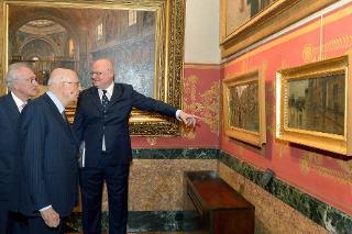Il Presidente Giorgio Napolitano all'inaugurazione delle Gallerie di Palazzo Zevallos Stigliano