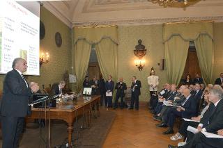 Il Presidente Giorgio Napolitano nel corso dell'Adunanza solenne dell'Accademia Nazionale di Lincei per la cerimonia di chiusura dell'Anno Accademico