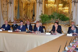 Il Presidente Giorgio Napolitano presiede la prima riunione del nuovo Consiglio superiore della magistratura