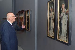 Il Presidente Giorgio Napolitano all'inaugurazione della Mostra &quot;Memling. Rinascimento Fiammingo&quot; allestita alle Scuderie del Quirinale