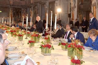 Il Presidente Napolitano in occasione del Brindisi al Pranzo in onore dei Capi Delegazione al Vertice ASEM