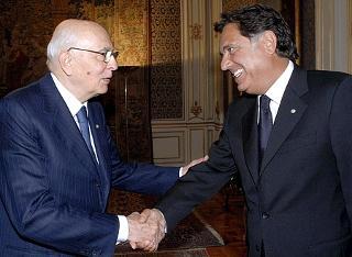 Il Presidente della Repubblica Giorgio Napolitano con Antonio Manganelli, nuovo Capo della Polizia di Stato.