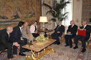 Il Presidente Giorgio Napolitano con la Signora Janet Napolitano, Governatore dello Stato di Arizona durante i colloqui al Quirinale