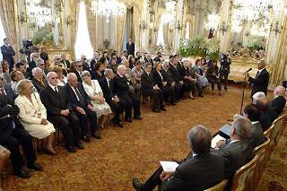 Un momento dell'incontro del Presidente Giorgio Napolitano con il Consiglio Nazionale dell'Unione Italiana dei Ciechi e degli Ipovedenti.