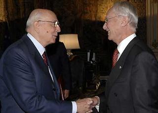 Il Presidente Giorgio Napolitano riceve Don Carlo Ugo di Borbone Parma.