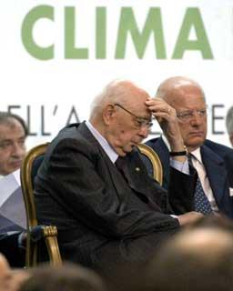 Il Presidente Giorgio Napolitano alla FAO, durante la cerimonia di apertura della Conferenza Nazionale sui Cambiamenti Climatici