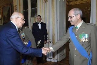 Il Presidente Giorgio Napolitano con il Gen.C.A. Fabrizio Castagnetti, nuovo Capo di Stato Maggiore dell'Esercito
