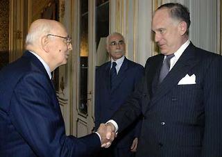 Il Presidente Giorgio Napolitano accoglie Ronald S.Lauder, Presidente del World Jewish Congress.