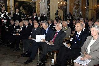 Un momento della cerimonia di presentazione del censimento del Patrimonio immobiliare dello Stato, alla presenza del Capo dello Stato Giorgio Napolitano