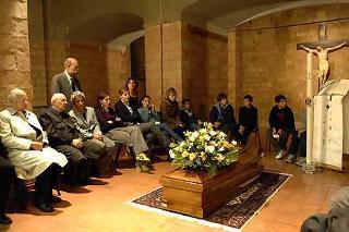 Il Presidente Giorgio Napolitano rende omaggio alla salma di Pietro Scoppola, visitando la camera ardente allestita nella Basilica di Cristo Re