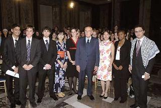 Il Presidente Giorgio Napolitano in un momento dell'incontro con gli studenti del Collegio del Mondo Unito dell'Adriatico