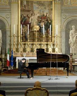Un momento del concerto eseguito dal Mestro Antonio Rosado, alla presenza del Presidente Giorgio Napolitano, in occasione del Romaeuropa Festival 2007 per la Presidenza Portoghese dell'Unione Europea
