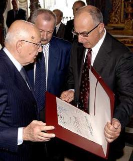 Il Presidente Napolitano con De Marco