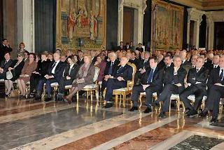 Il Presidente Giorgio Napolitano in un momento della cerimonia della commemorazione del Giorno del Ricordo