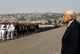 Il Presidente Giorgio Napolitano alla cerimonia per il 232° Anniversario di Fondazione della Guardia di Finanza
