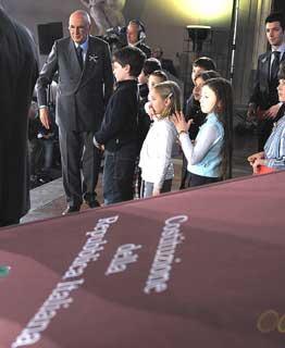 Il Presidente Giorgio Napolitano a Palazzo Vecchio, per i 60 anni della Costituzione.