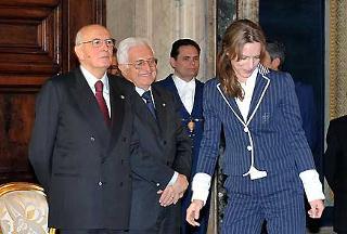 Il Presidente Giorgio Napolitano con Antonia Liskova, in occasione dell'incontro con i candidati ai Premi David di Donatello 2008