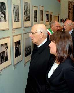 Il Presidente Giorgio Napolitano visita la mostra fotografica organizzata per il 2761° Natale di Roma