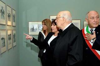 Il Presidente Giorgio Napolitano visita la mostra fotografica organizzata per il 2761° Natale di Roma