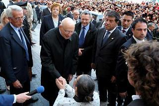 Il Presidente Giorgio Napolitano nel pomeriggio di oggi a Palazzo Ducale