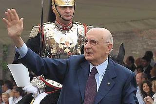 Il Presidente Giorgio Napolitano in occasione della Rivista Militare